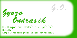 gyozo ondrasik business card